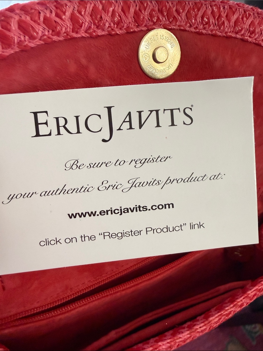 Eric Javits Coral Woven Crossbody with Gold Starfish Accent - Picture 7 of 8